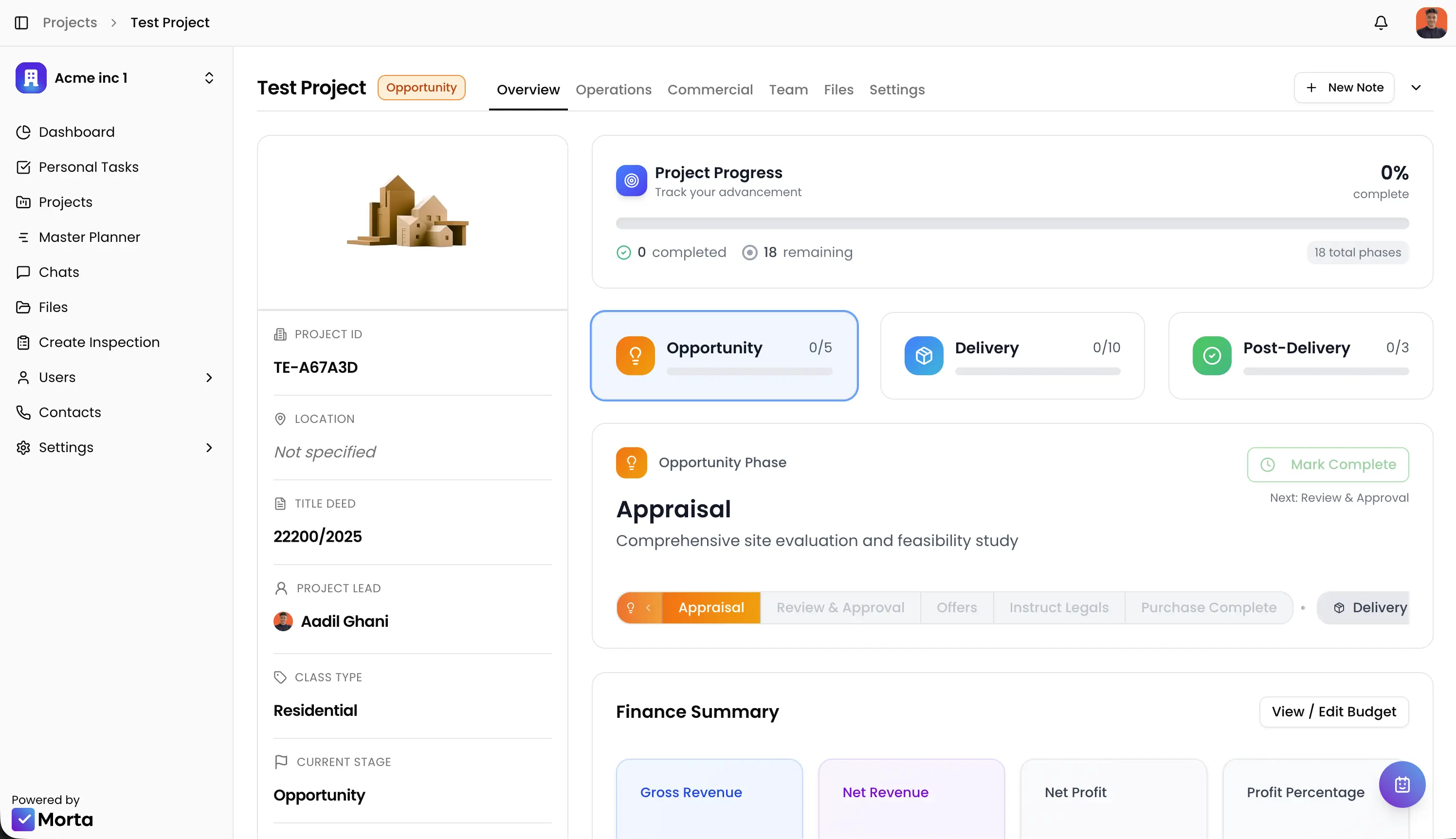 Morta project preview