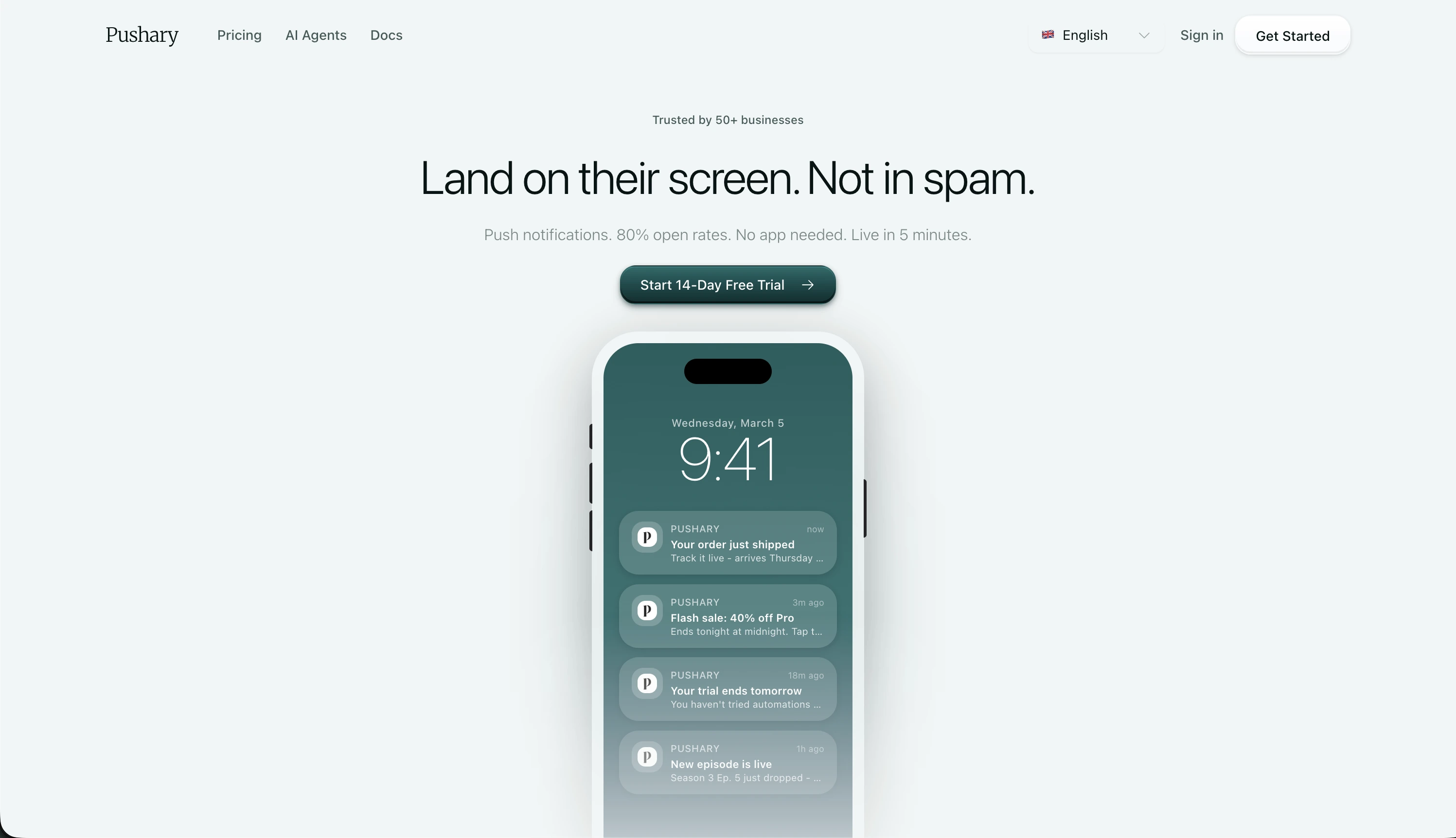 Pushary project preview