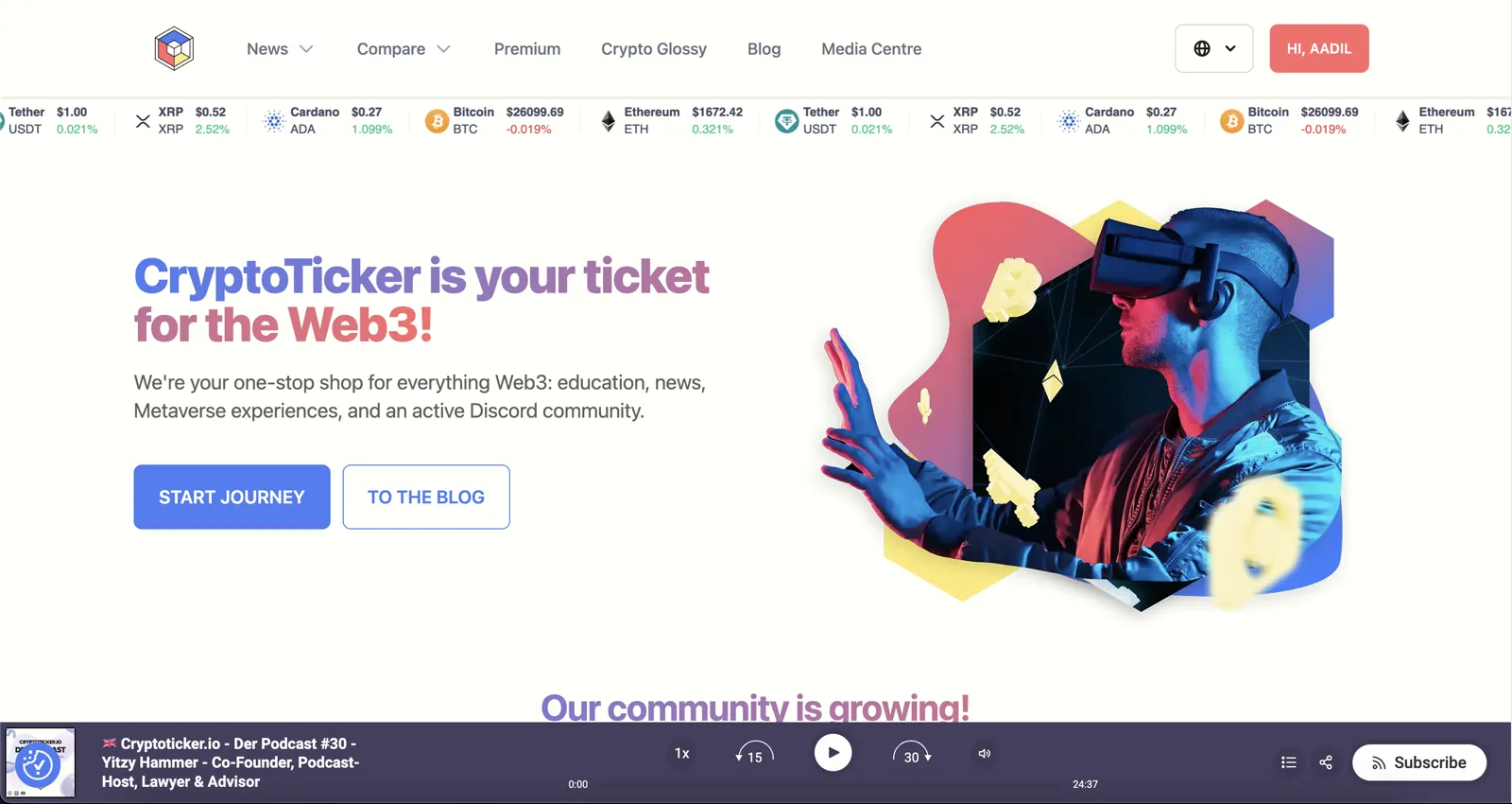 CryptoTicker product overview