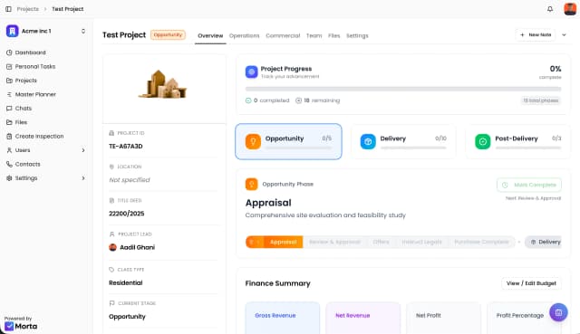 Morta — full CRM in 3 months